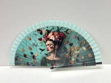 Abanico de madera dise�o Frida Kahlo