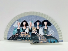 Abanico de madera dise�o MENINAS