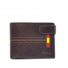 Cartera Pielini en piel de vacuno con cierre de clip para hombre (Color Marrn)