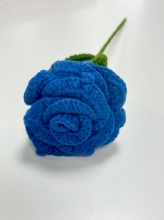 Rosa de crochet. Handmade (Azul)