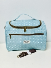 Nevera Bolsa / Trmica Sweet&Candy estampado Lunares, color azul (Impermeable, repelente al agua)
