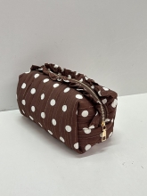 Neceser Rectangular Acolchado Estampado Lunares