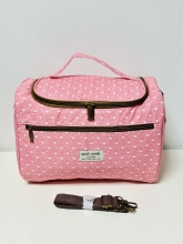 Nevera Bolsa / Trmica Sweet&Candy estampado Lunares, color rosa (Impermeable, repelente al agua)