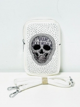 Cuelga movil de polipiel Calavera  (WHITE)