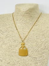 Collar acero inox meninas (color oro)