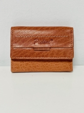 Cartera Pielini en piel de vacuno con cierre de clip para hombre (Color Cuero)