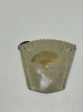 Cuelga abanico en piel (Beige)