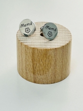 Pendientes acero inox mam  (color plata)