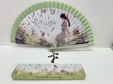 Abanico de madera pintado dos caras Sweet Candy