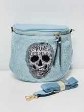 Bolso/bandolera de pecho en polipiel Calavera (TURQUOISE)