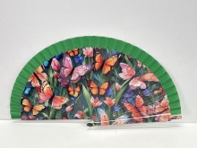 Abanico de madera dise�o Mariposas