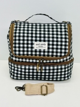 Nevera / Bolsa Térmica Sweet&Candy estampado cuadro vichy  (color negro)