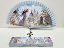 Abanico de madera pintado dos caras Sweet Candy