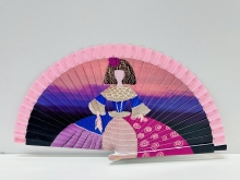 Abanico de madera dise�o MENINAS