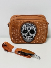 Bolso Bandolera polipiel Calavera (BROWN)