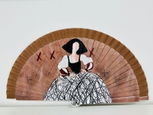 Abanico de madera dise�o MENINAS