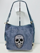 Bandolera/mochila Polipiel  Calavera (BLUE)