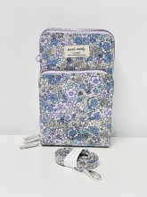 Bolso cuelga mvil 3 compartimentos impermeable Sweet Candy estampado Liberty(tonos azul/violeta)