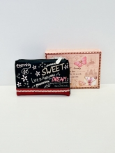 Cartera Billetera blanda con monedero/tarjetero extraible Sweet & Candy Coleccin You are my special existence (Black)
