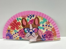 Abanico de madera Dise�o Perros