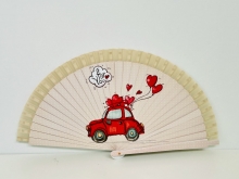 Abanico de madera diseo Love