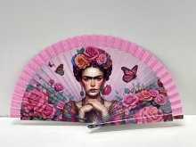 Abanico de madera dise�o Frida Kahlo