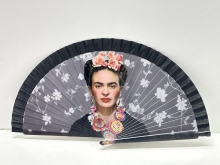 Abanico de madera dise�o Frida Kahlo