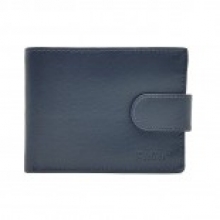 Cartera Pielini en piel de vacuno con cierre de clip para hombre (Color Azul)