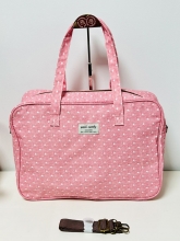 Bolsa de viaje Sweet Candy estampado Lunares, color rosa (Impermeable, repelente al agua)