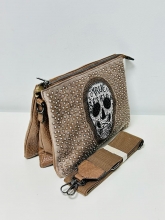 Bolso Bandolera polipiel Calavera (KHAKI)