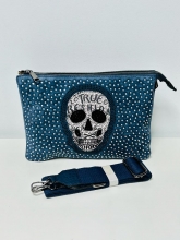 Bolso Bandolera polipiel Calavera (BLUE)