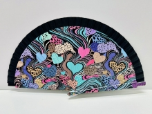 Abanico de madera dise�o Corazones