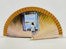 Abanico de madera diseo Pinturas Salvador Dal