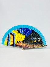 Abanico de madera diseo Pinturas Van Gogh