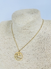 Collar acero inox  mama te quiero (color oro)