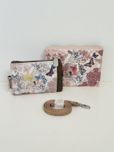 Tarjetero/monedero Sweet Candy estampado flores (KHAKI)