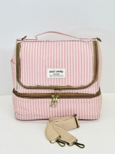 Nevera / Bolsa Trmica Sweet&Candy estampado rallas (color blanco y rosa)