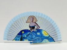 Abanico de madera dise�o MENINAS