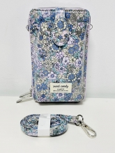 Bolso cuelga mvil  impermeable Sweet Candy estampado Liberty (tono azul/violeta)