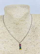 Collar acero inox  mama (color plata con letras de colores)