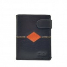 Cartera Pielini en piel de vacuno con cierre de clip para hombre (Color Negro)