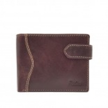 Cartera Pielini en piel de vacuno con cierre de clip para hombre (Color Marrn)