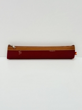 Funda abanico La Espuela en piel con cremallera (Color Burdeos)