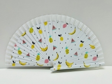 Abanico de madera dise�o FRUTAS