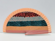 Abanico de madera dise�o Animal Print
