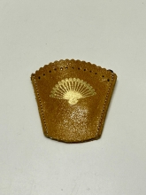 Cuelga abanico en piel (Camel)
