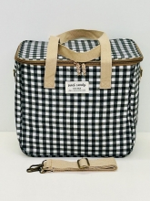 Nevera / Bolsa Trmica Sweet&Candy grande, estampado vichy (color negro)