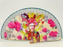 Abanico de madera diseo Frida Kahlo
