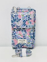 Bolso cuelga mvil  impermeable Sweet Candy estampado Liberty (tono azul/rosa)