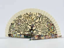 Abanico de madera diseo Arbol de la Vida